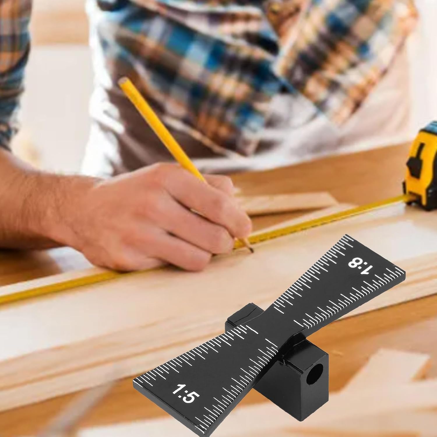 Dovetail Marking Tool, Aluminum Alloy Construction, 1:5 and 1:8 Ratio, Precise Woodworking Joints, for Carpenters, DIY Lovers,