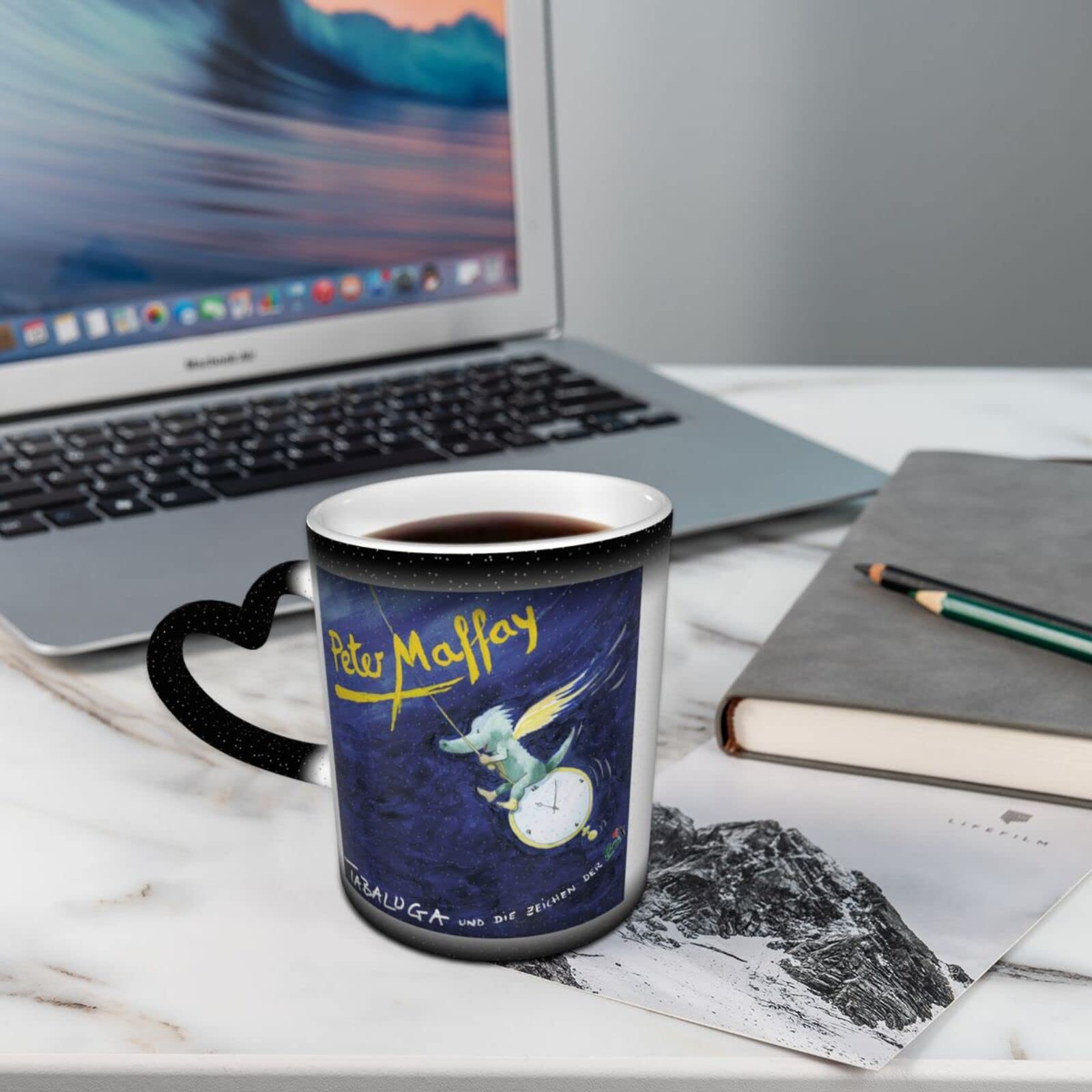 Peter German Maffay Farbwechsel-Tasse – Magische Kaffeetasse, 13 Unzen, Keramik, Mit Motiv