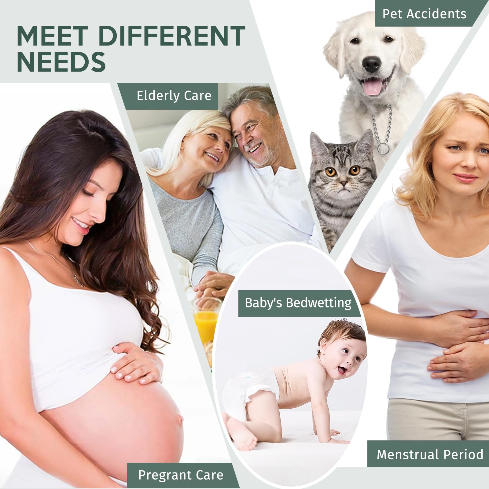 MUXHOMO Premium 100% Waterproof Queen Size Mattress Protector, Breathable Mattress Cover Queen Size Bed, Cooling 3D Air Fabric Bed Pad Cover, Deep Pocket 8"-21"