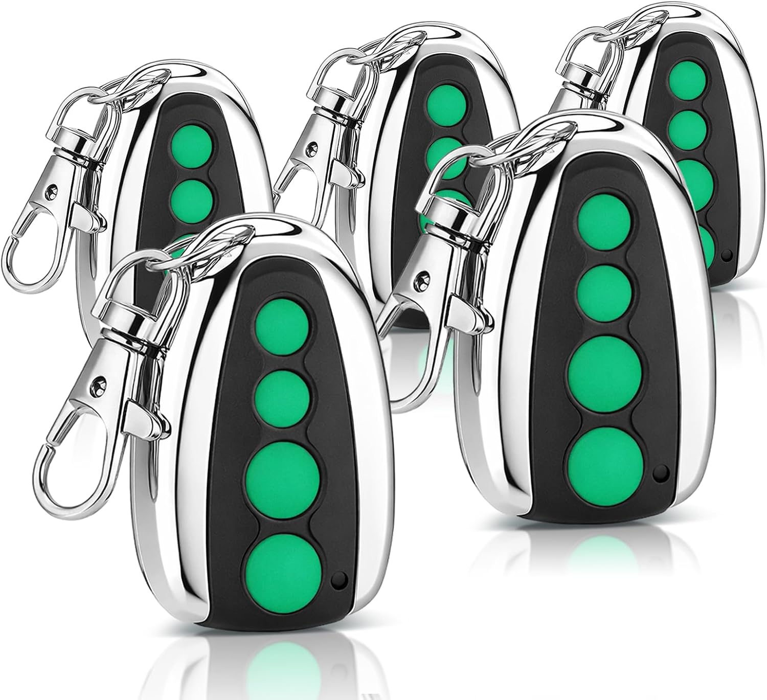 8 Pack M12 Remote Control Gate Openers 4-Button Wireless Transmitter for Automatic Swing Sliding Garage Door Openers Security Gate Controller with Keychain
