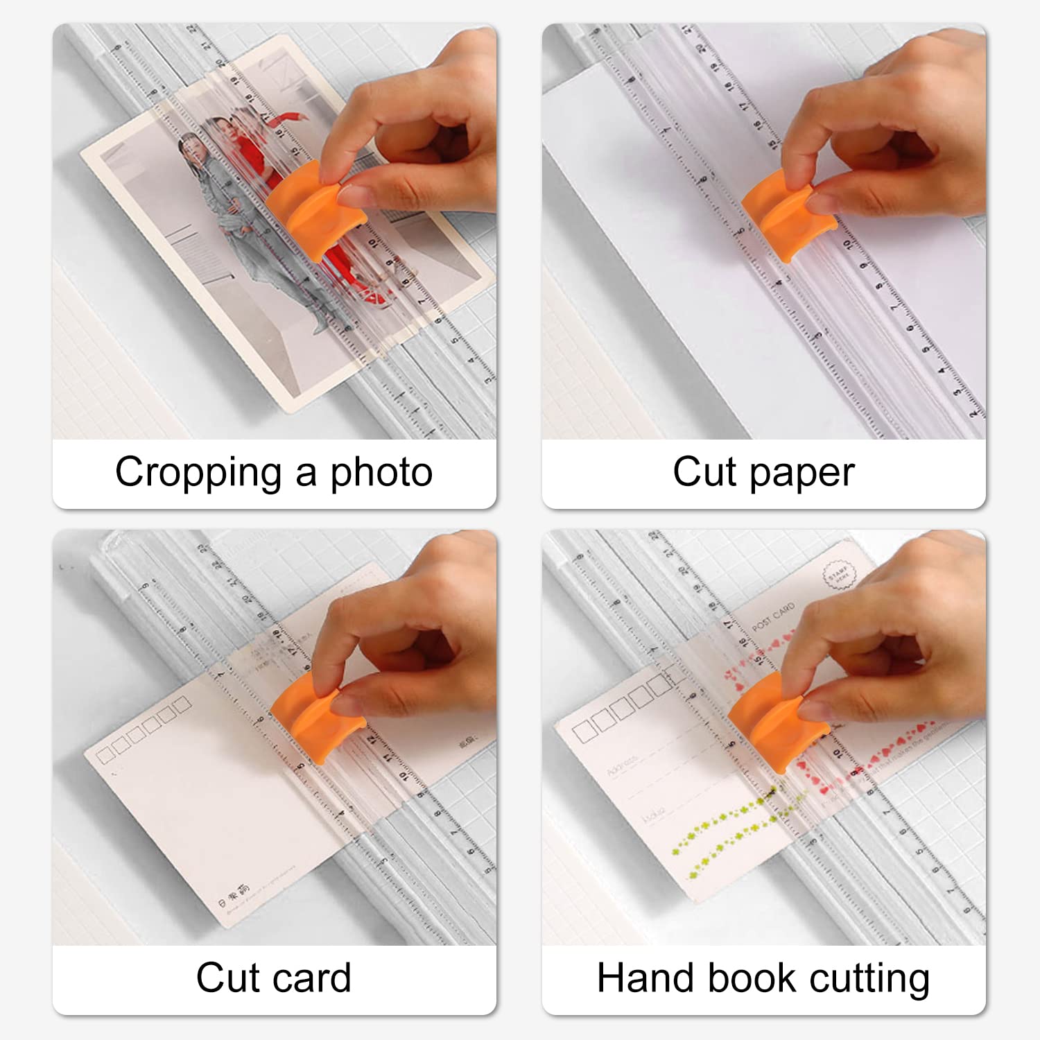 1 szt. mały obcinak do papieru z 1 zapasową końcówką, wszechstronny obcinak do papieru, przenośny obcinak do scrapbookingu do standardowego cięcia papieru A4 A5, etykiet i zdjęć