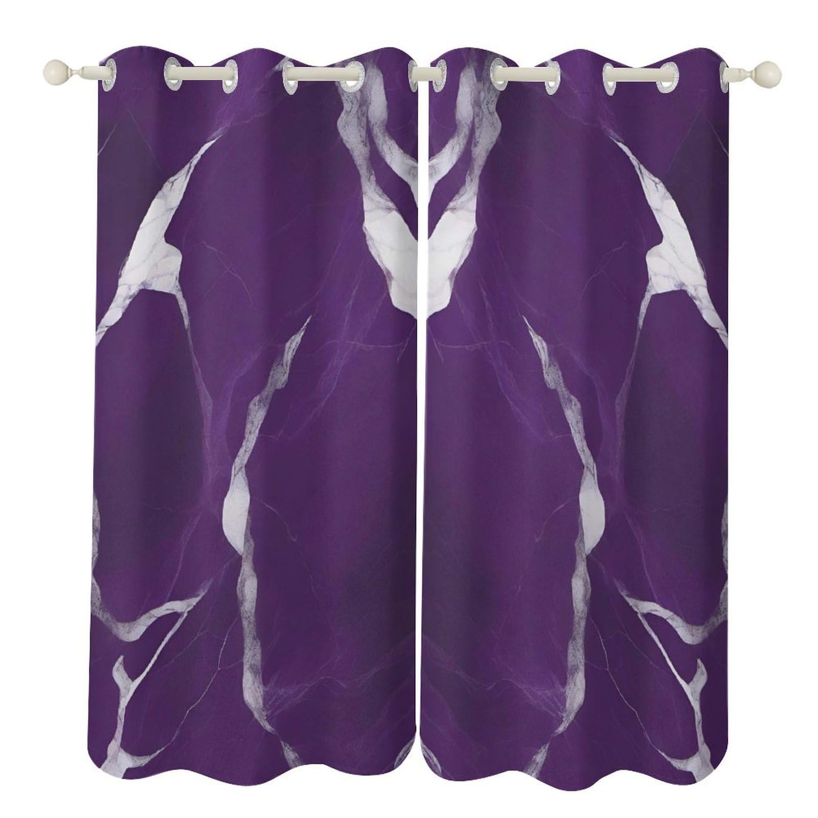 Rideaux occultants bleu marine texturés : lot de 2 panneaux isolants thermiques à œillets