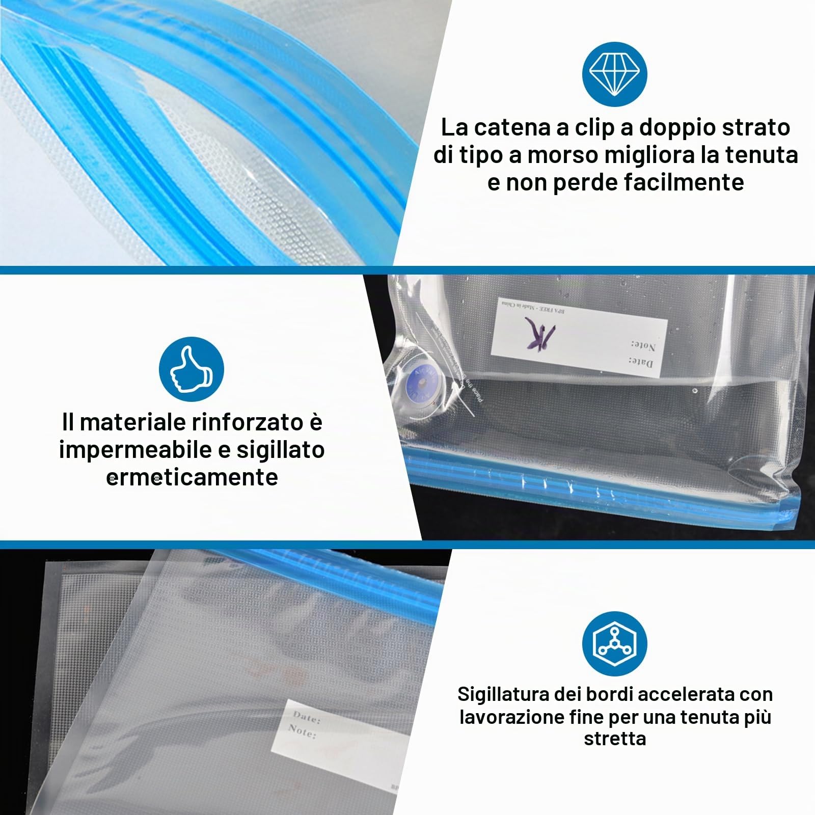 Mini macchina per sottovuoto per alimenti, macchina per sottovuoto per alimenti, macchina per sottovuoto manuale per alimenti, macchina per sottovuoto con 15 sacchetti per sottovuoto, pompa per vuoto