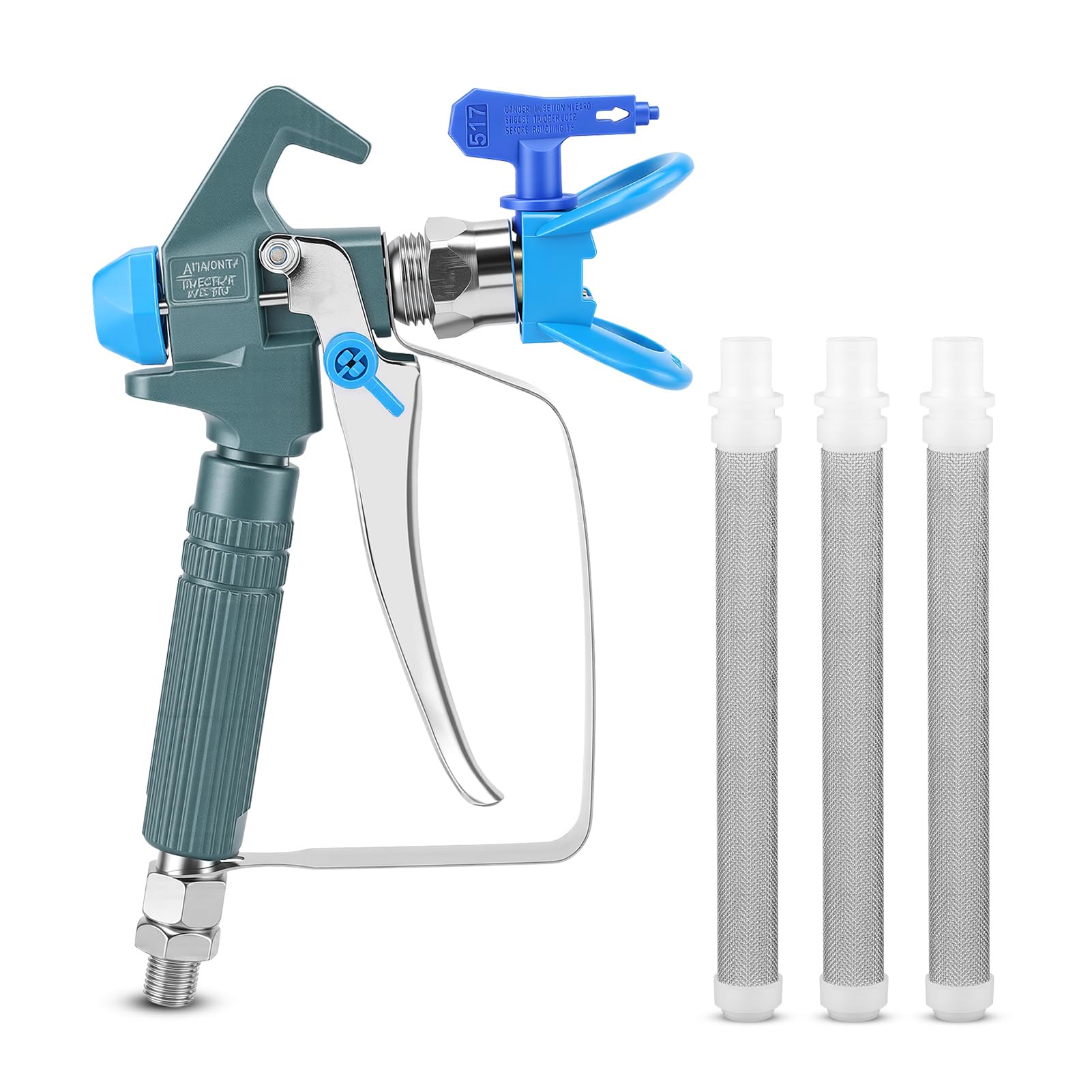 Gugxiom Airless Paint Spray Gun, High Pressure 3600 PSI Sprayer Gun with 517 Tip Swivel & 3 Pcs Filter for Titan Graco Airless Paint Sprayers