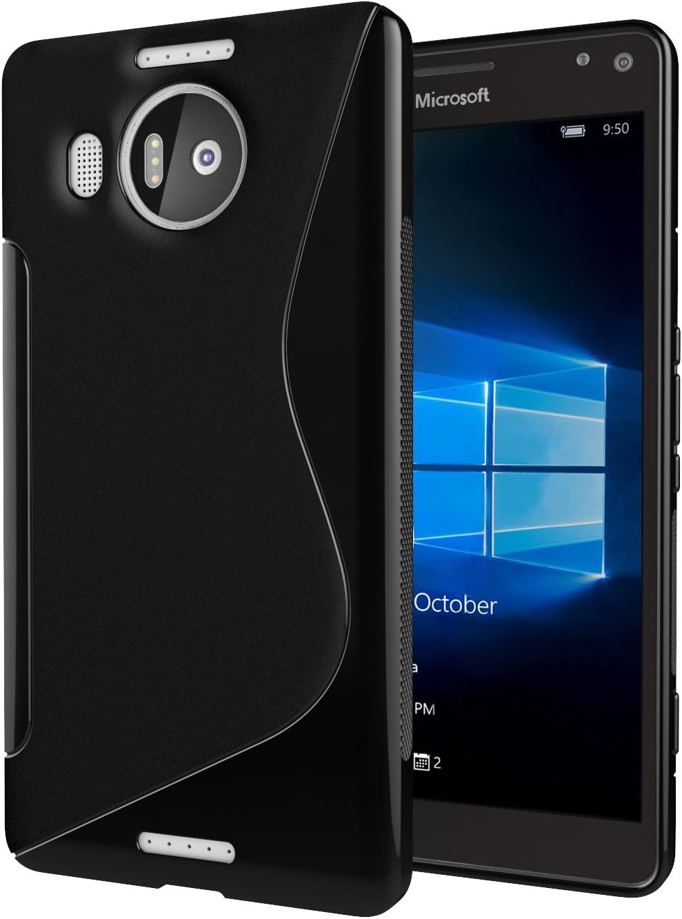 Microsoft Lumia 950 XL Case, Cimo [Matte] Premium Slim TPU Flexible Soft Case for Microsoft Lumia 950 XL - Black