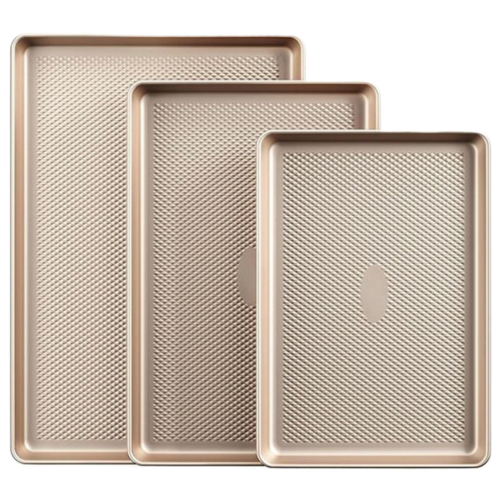 Backformen Für Den Ofen Antihaft Backformen Backbleche Set | 3 Teile für Halb- und Viertelblech in 46x33 cm und 23x33 cm, Jelly Roll Backzubehör für Küche, alltägliches Kochen, Wohnung
