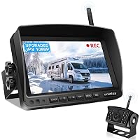 URVOLAX Telecamera Retromarcia Wireless,Monitor da 7"e Telecamera Posteriore Impermeabile IP69K