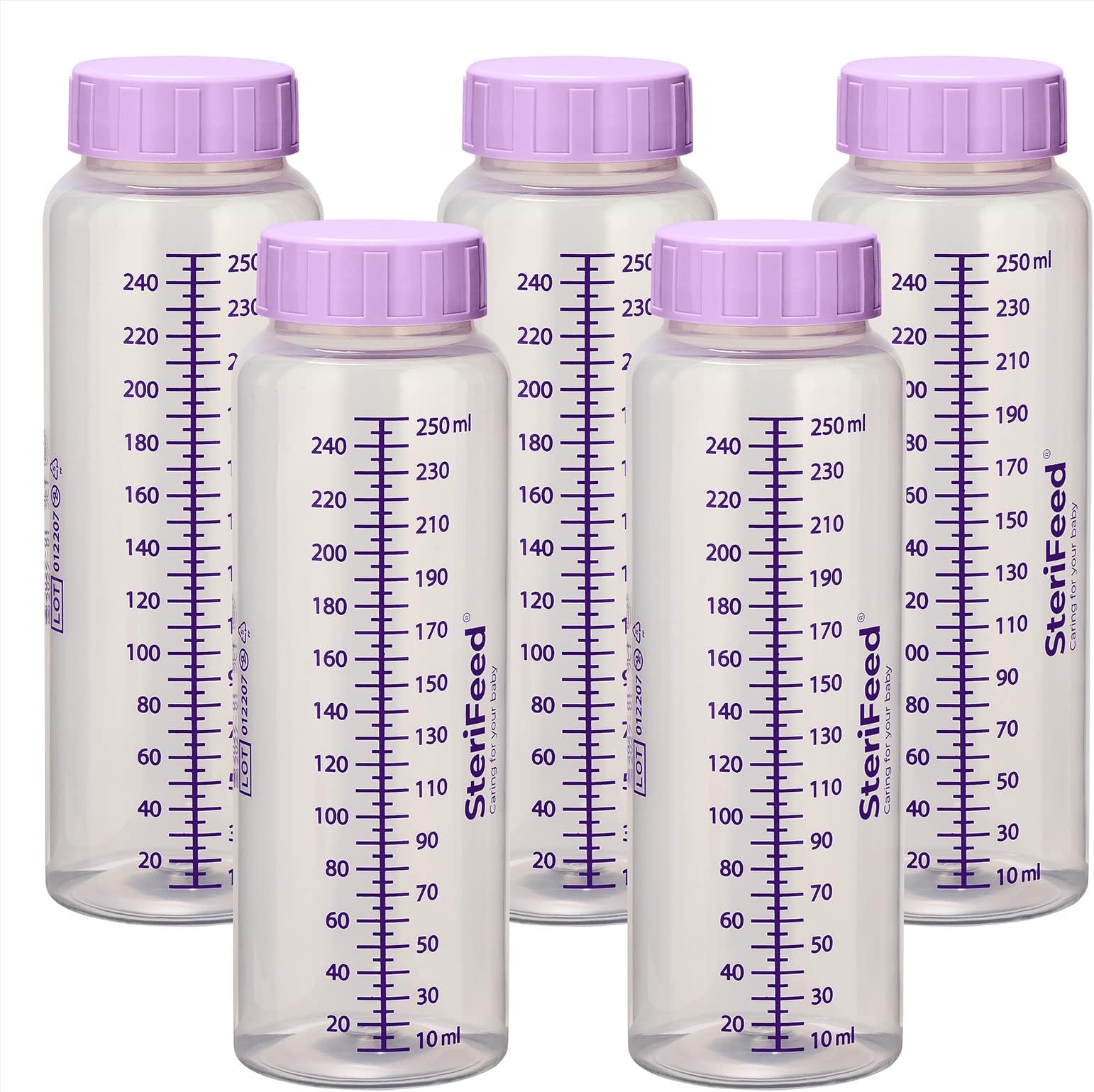 Sterifeed Baby Bottle, Sterile, Disposable Single Use 250ml, Pack of 5