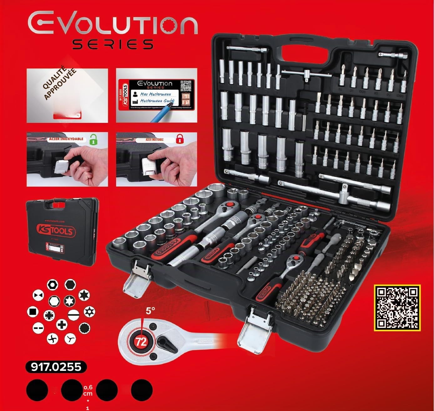 KS TOOLS Jeu de clés à douille 917.0255