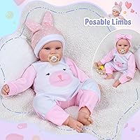 Vista 3 de BABESIDE Muñecas de bebé Reborn, muñeca bebé recién nacida de vinilo suave de 20 pulgadas, muñeca bebé realista y poseable, muñecas bebé realistas
