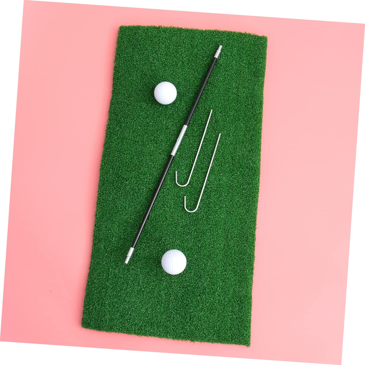 Mikikit Portable Chipping Net Set Metal and Net Material Training Aid Easy Fold Design for All Ages