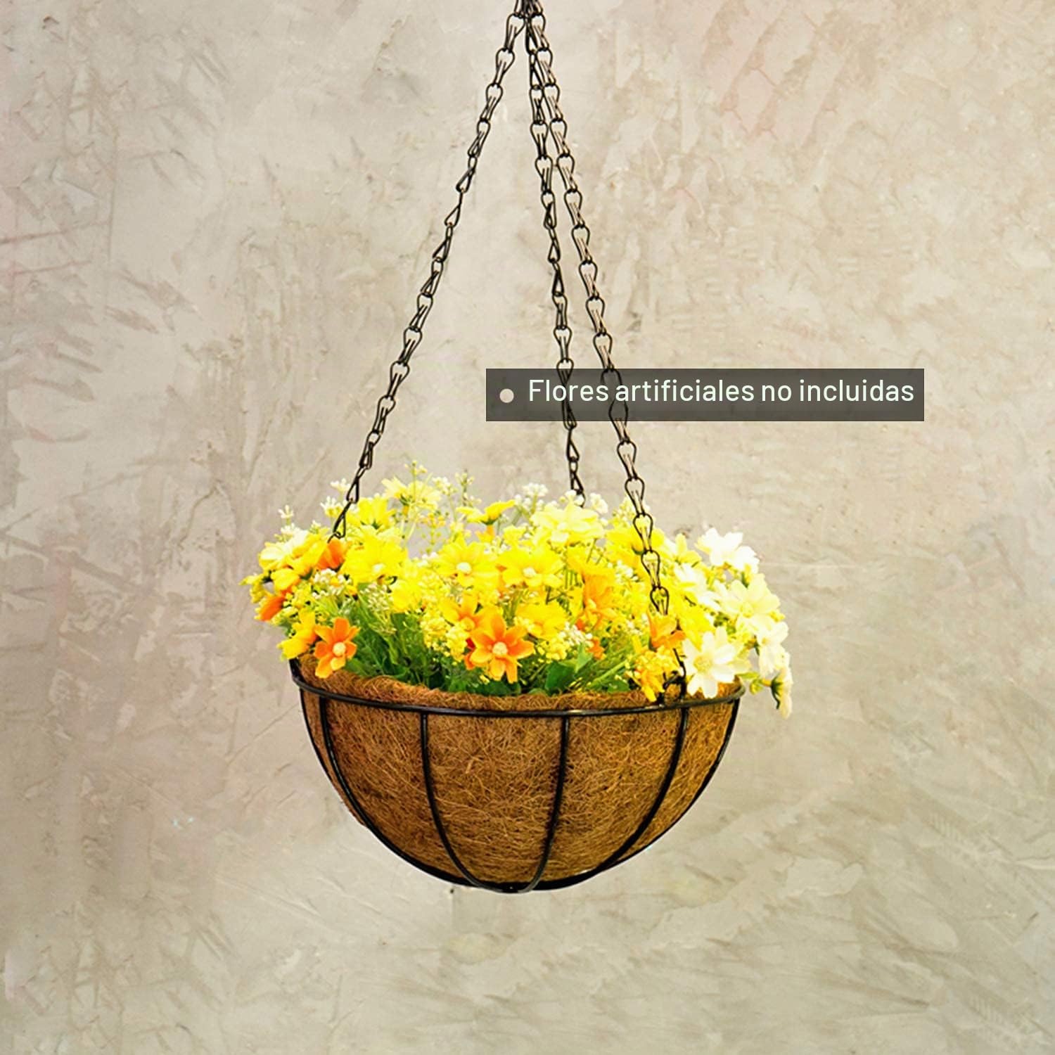 Tosnail – 8.3 "Dia. Redondo de plástico resina jardín planta percha decoración macetas – Pack de 3