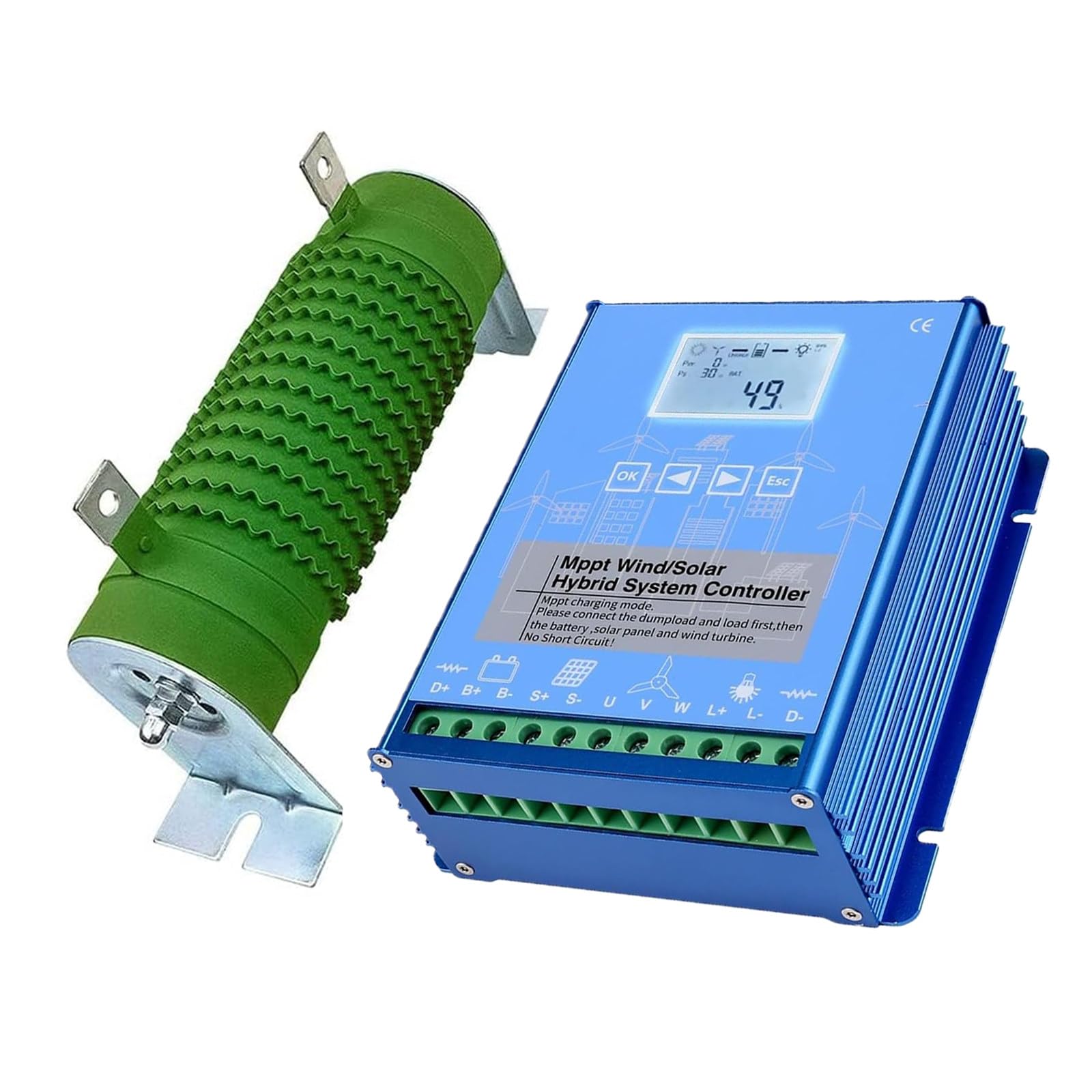 Regolatore di carica ibrido solare eolico MPPT Boost regolatore con display LCD per una gestione efficiente dell'energia in sistemi off-grid