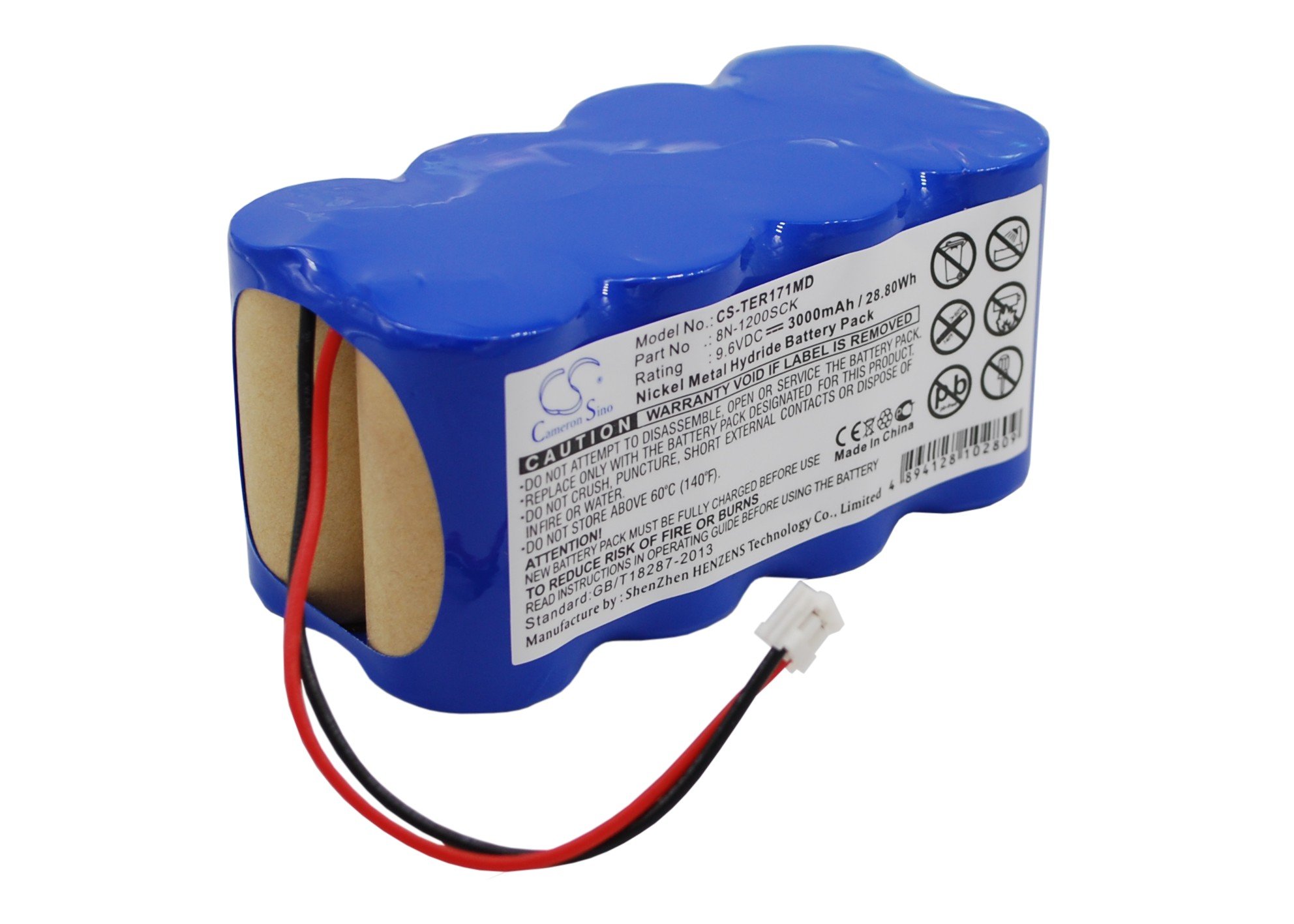 CS-TER171MD Batería 3000mAh Compatible con [Terumo] Infusion Pump TE-171, Infusion Pump TE-172, TE-171, TE-172 sustituye 8N-1200SCK