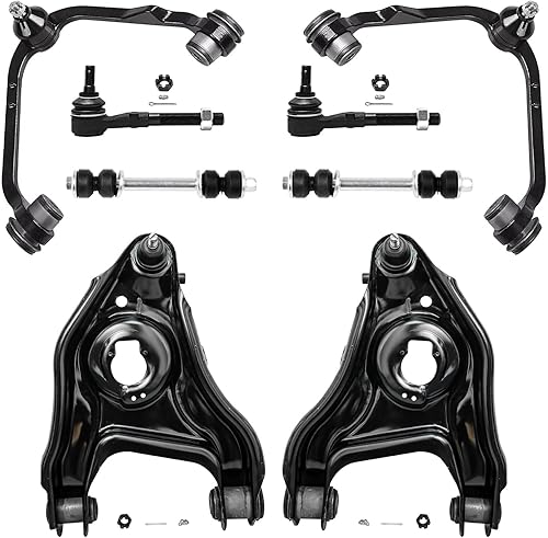 Miniatura 1128 de Detroit Axle - Kit de brazos de control de extremo delantero RWD para Dodge Ram 03-06 2500 3500, 2 brazos de control superior con rótula 2 varillas