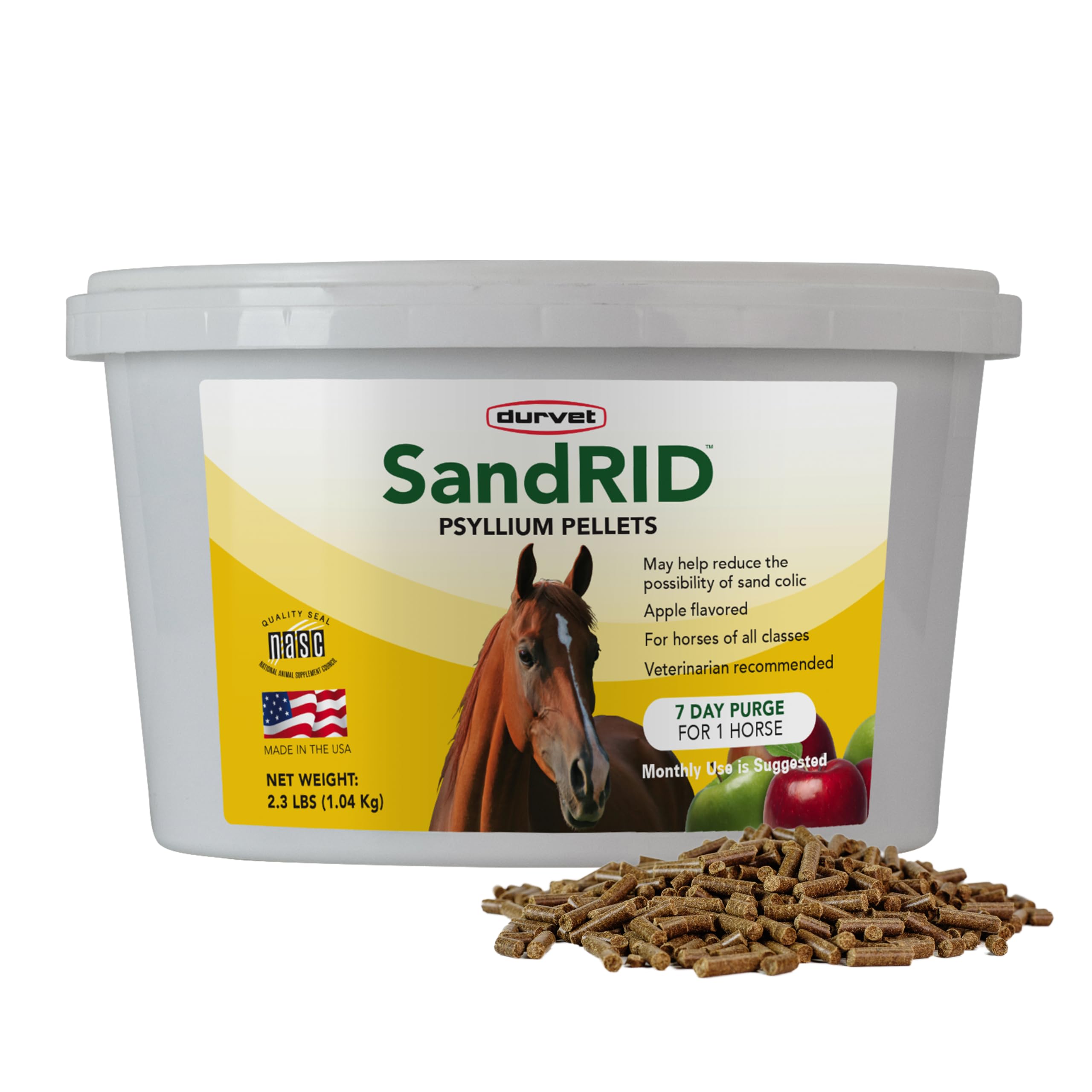 Durvet/Equine 699696 Sandrid Psyllium Pellets Value Pack for Equine, 2.3 lb