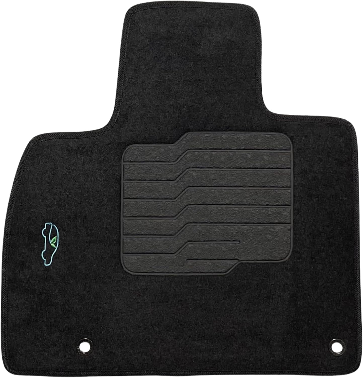 ecoMats Carpet Floor Mats Fit for 2020 to 2025 Kia Telluride 3 Rows, with Non-Slip Driver Heel Pad and Retention Clips, Black, Telluride