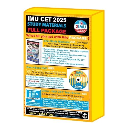 IMU CET Study Material 2025 with Test Series Subscription || 2IMU® Join Merchant Navy