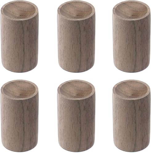 Difusor de aceite esencial de madera de 1.2 pulgadas de diámetro, 6 piezas de difusor de nogal negro, pequeño difusor de madera para aceites