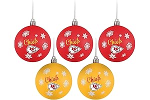 FOCO Chiefs Ornaments: Shatterproof NFL Holiday Tree Balls