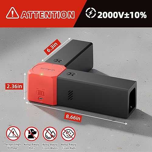 Miniatura 2 de Trampa eléctrica para ratones para ratones, trampas para ratas en interiores para hogares con doble canal, exterminador de ratones con alto voltaje