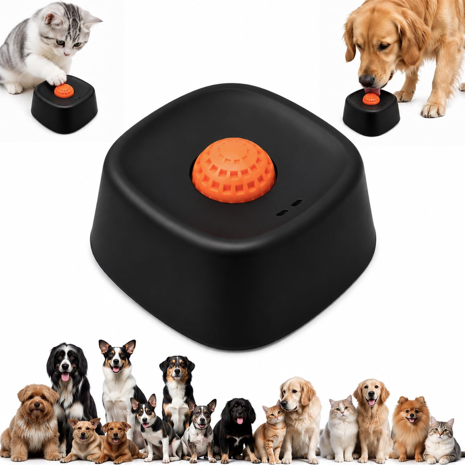 Dog Lick Bowl with Ball, Slow Feeding Dog Bowl, Anti-Slip Dog Lick Bowl for Yoghurt, Yogurt, Fruit Puree, Bone Broth, Interactive Slow Feeder Lick Toy for Small & Medium Dogs (Black)