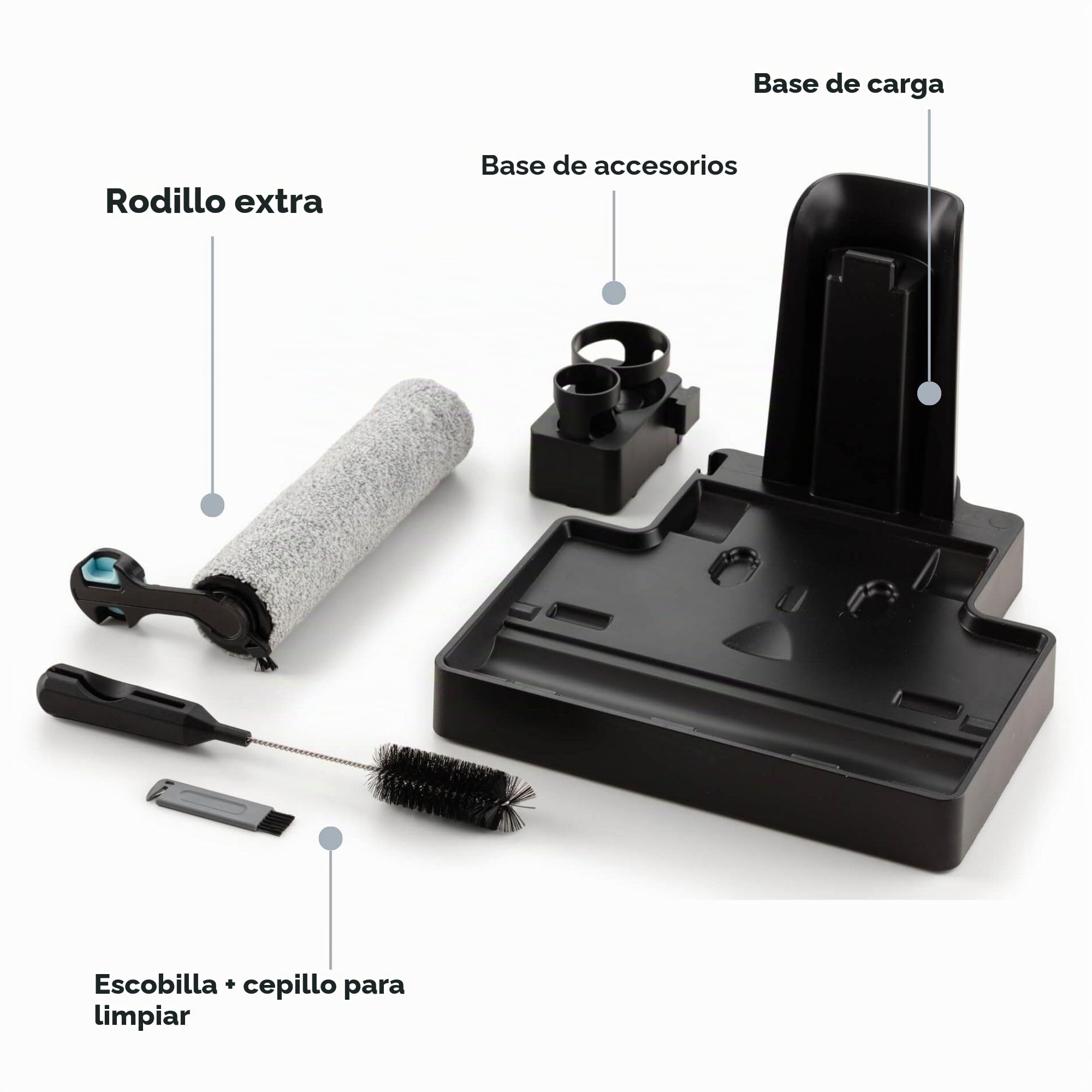 Ariete 2483 Aqua Force Wash & Vacuum, Aspiradora Inteligente, Lavavajillas inalámbrica, Inalámbrico, Succión y Lava, Cerdas de Animales, Venta líquida y Seca, Capacidad 700ml, Accesorios incluidos