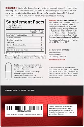 Miniatura 9 de Novex Biotech GF-9 - Suplemento de aumento de HGH para hombres - Suplemento de entrenamiento para hombres - Aumenta la hormona de crecimiento de