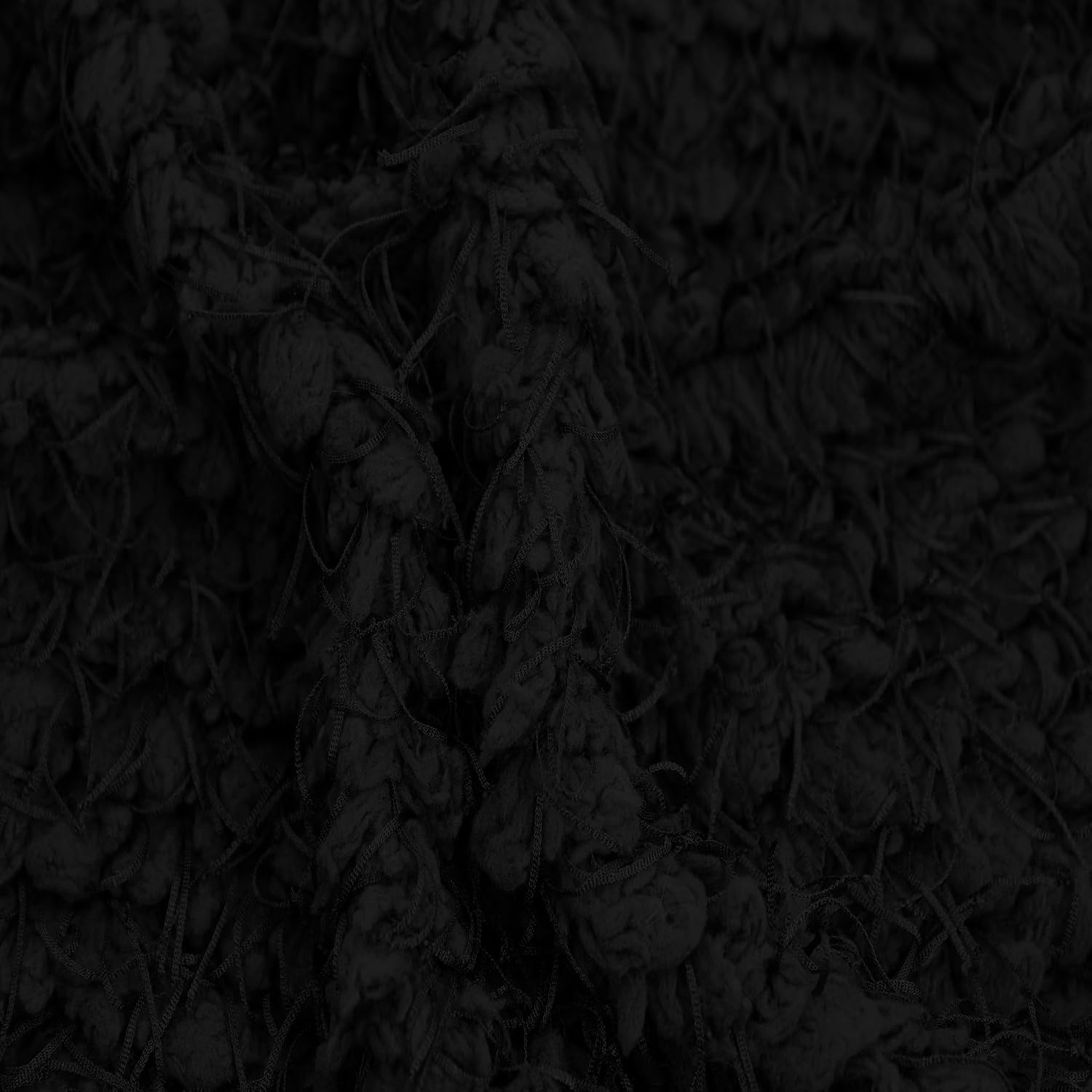 Stylish FABRIC Faux Fur Sheep Design-Fabric by The Yard-Shaggy Mohair-for Sewing, Costumes, Apparel, Decorations, Rugs, Throw Pillow Covers, Beddings, Upholstery, Home and DIY, Black 1 Yard