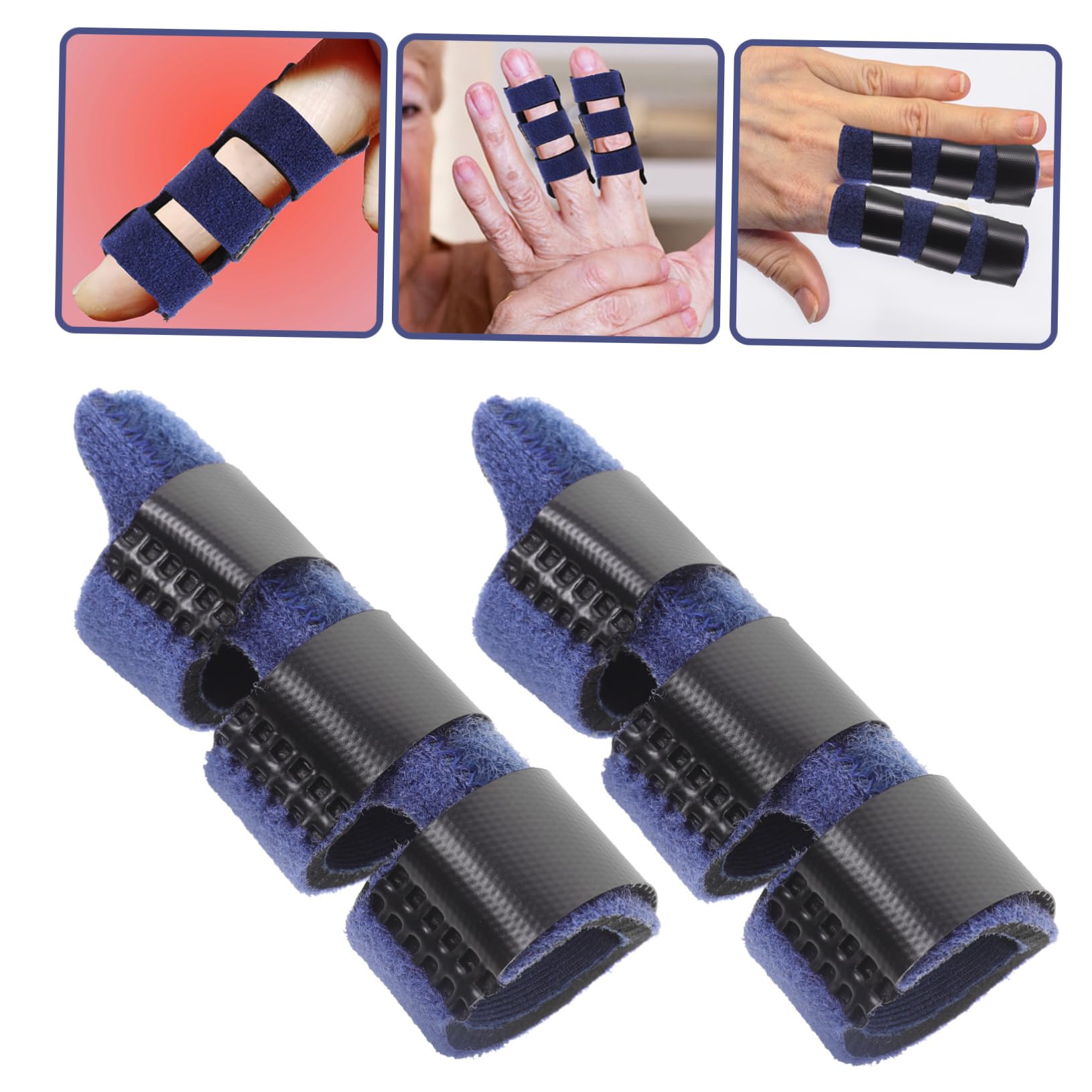 DEARMAMY 2pcs Finger Splint Wrap for Injury Support Durable Joint Fixing Band for Night Use for Outdoor Activities and Finger Rehabilitation
