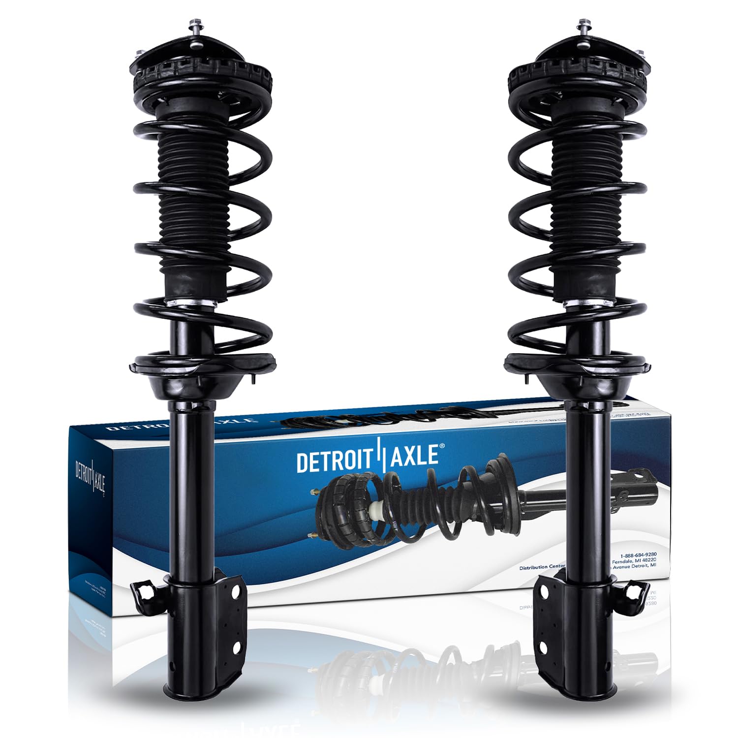 Detroit Axle - 2pc Rear Struts for 1998-2002 Subaru Forester