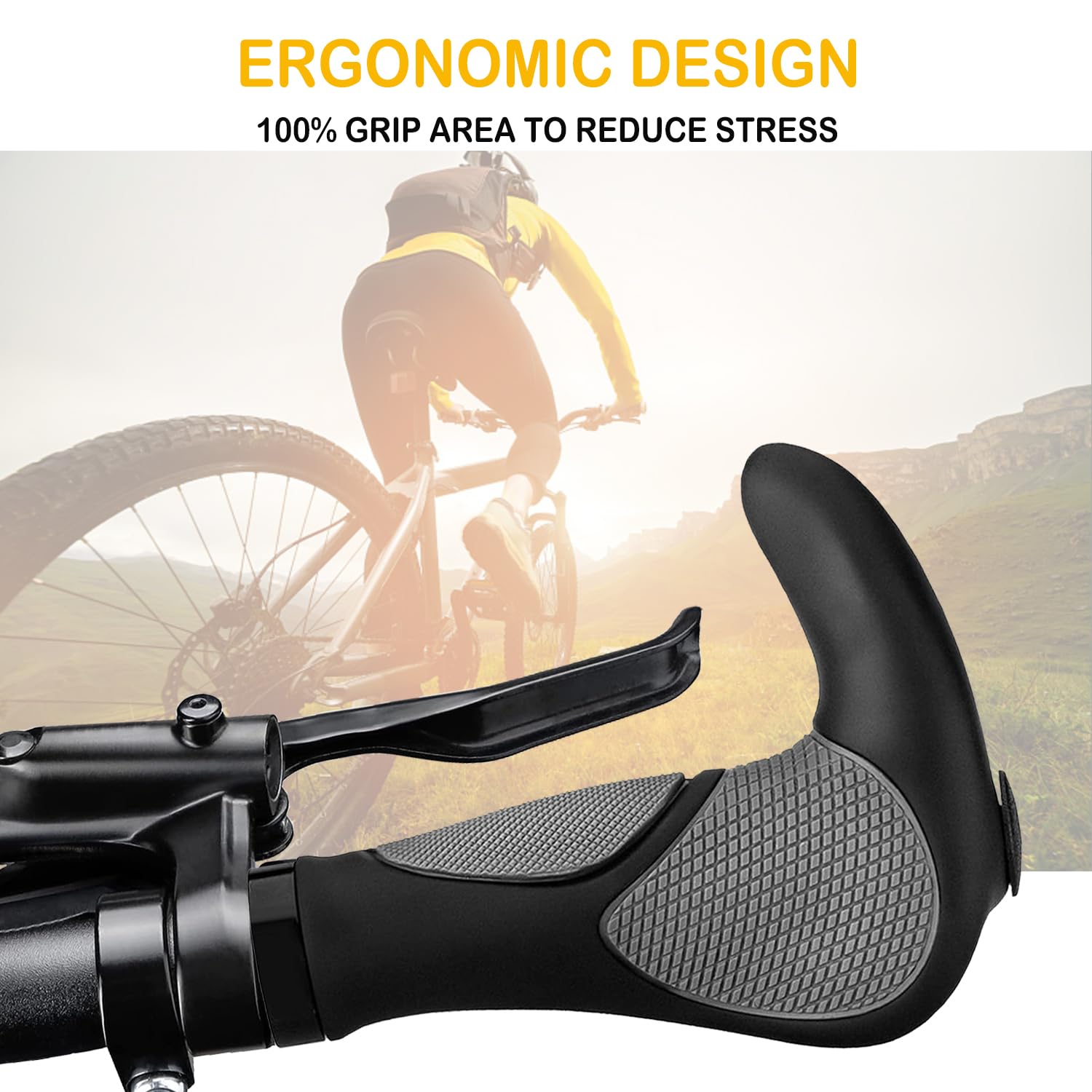 Manubrio Bicicletta Ergonomico - Impugnatura Antiscivolo Con Gel, Per MTB E City Bike - Foto 5