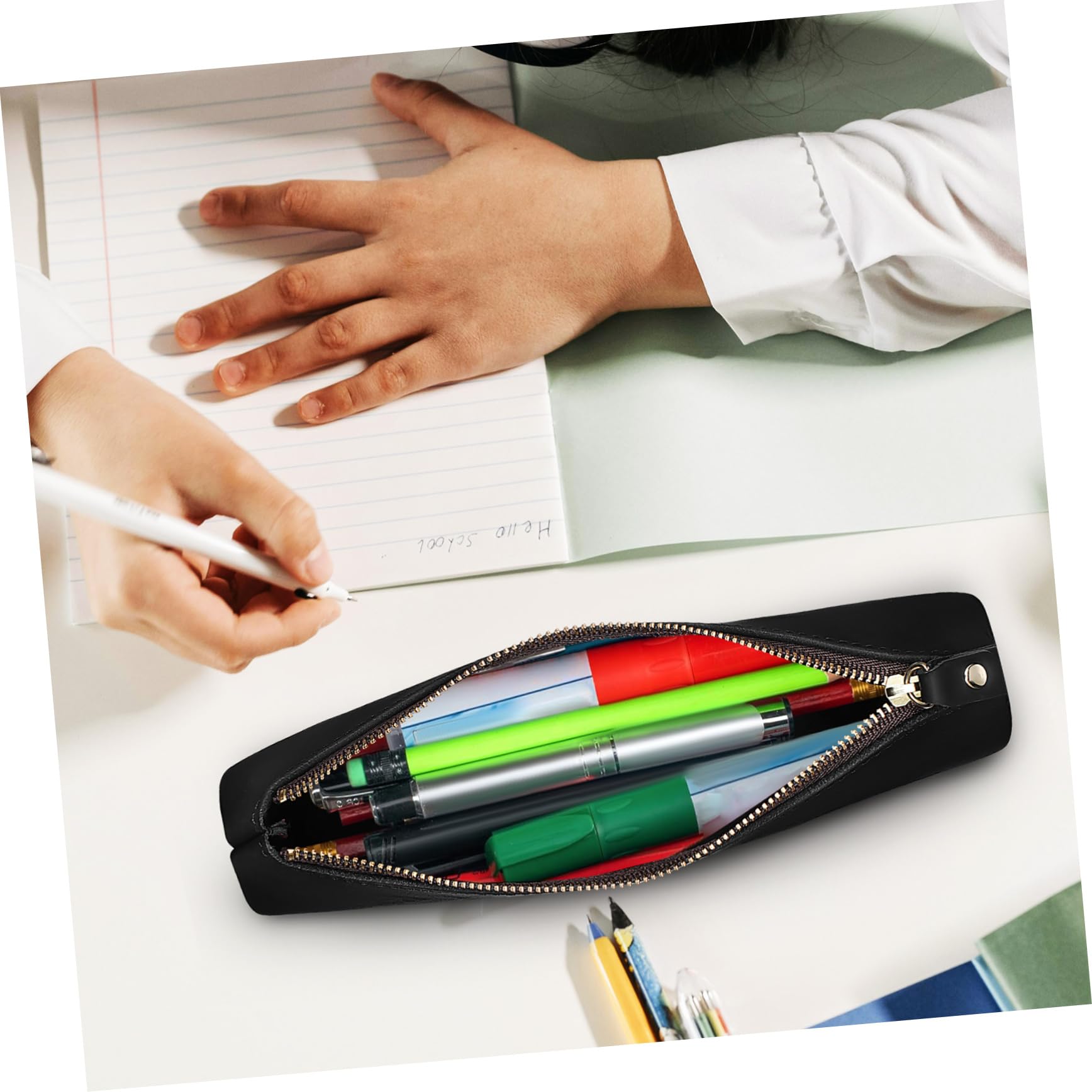 DOITOOL 2 Pezzi Astuccio per Penne Design e Vintage Organizer per Cancelleria Custodia per Scuola Stile Sottile e Resistente