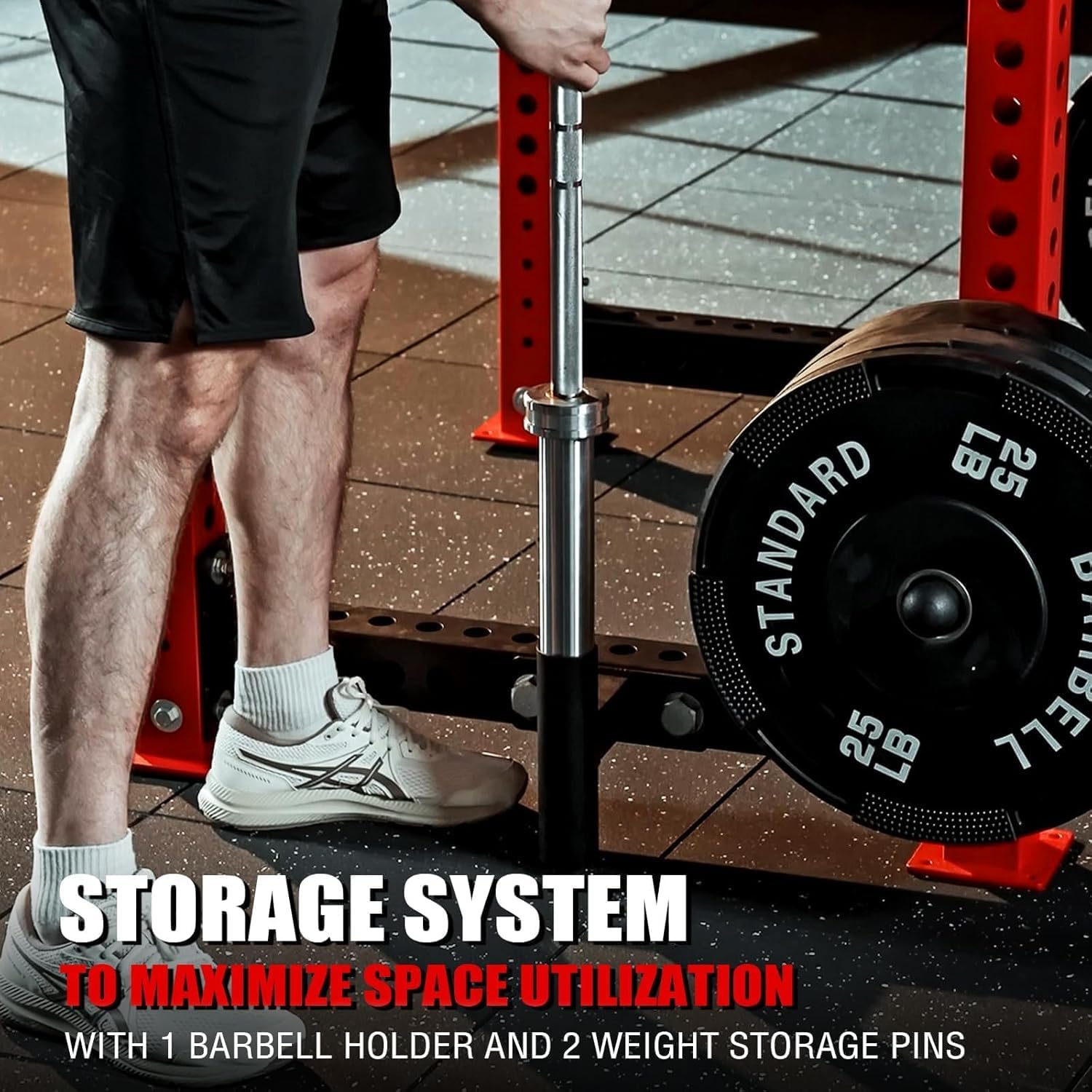 Mikolo 3"x3" Power Cage, Multi-Function Power Rack with LAT Pull Down Pulley System, Commercial Squat Rack for Home Gym with 3x3 Attachment, 1500 lbs Weight Capacity
