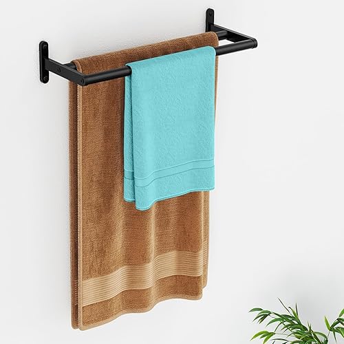 Miniatura 6 de Taaji - Toallero doble para baño, de 16 pulgadas, montado en la pared, toallero doble de baño, toallero de acero inoxidable para baño, toallero para