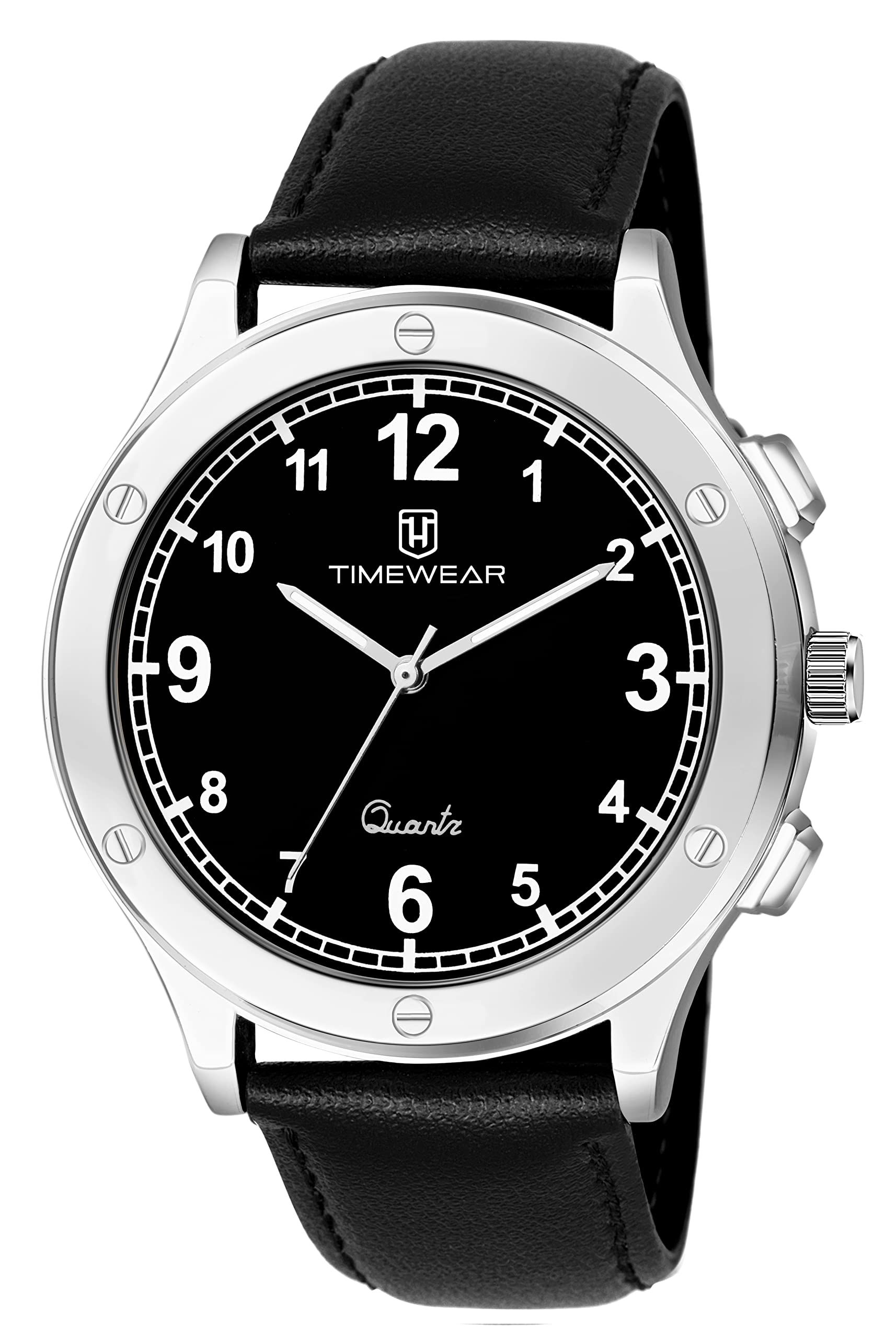 TIMEWEAR Analog New Track Black Number Dial Black Genuine Leather Strap Watch for Men (B0CTTTKKP8) Amazon Price History, Amazon Price Tracker
