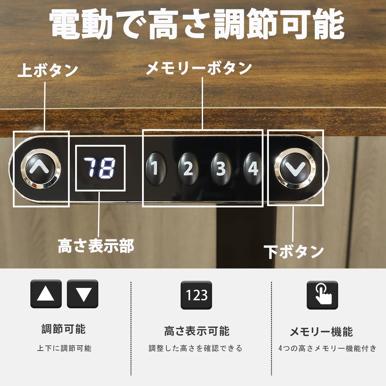 Amazon | Suhapup 電動昇降デスク パソコンデスク 幅110CM×奥行60CM