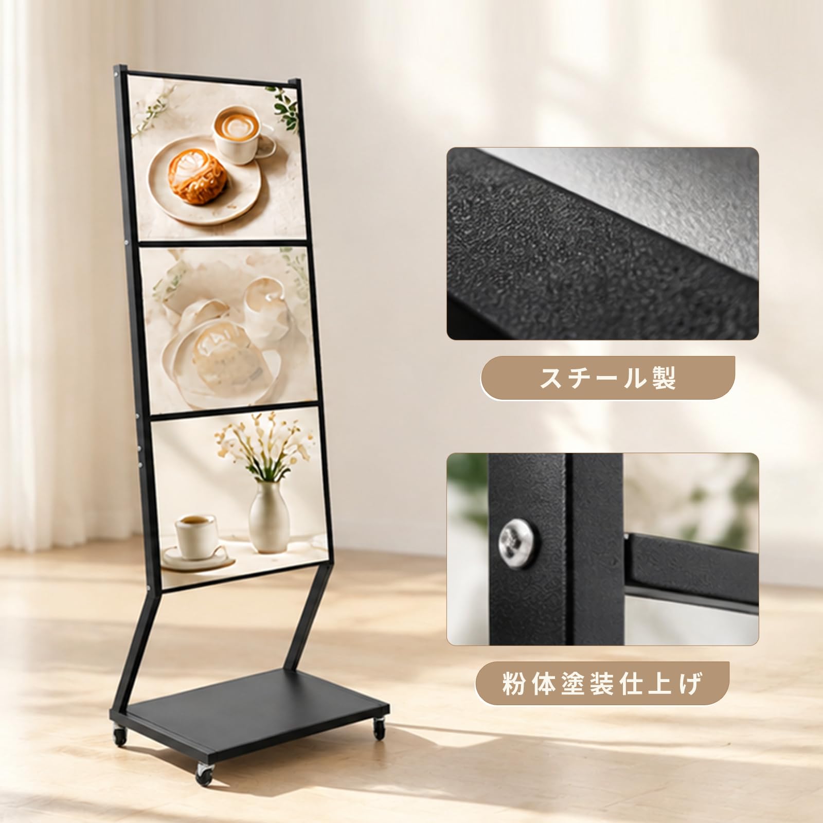 Amazon | KASABULAC ディスプレイラック 立て看板 両面サインスタンド