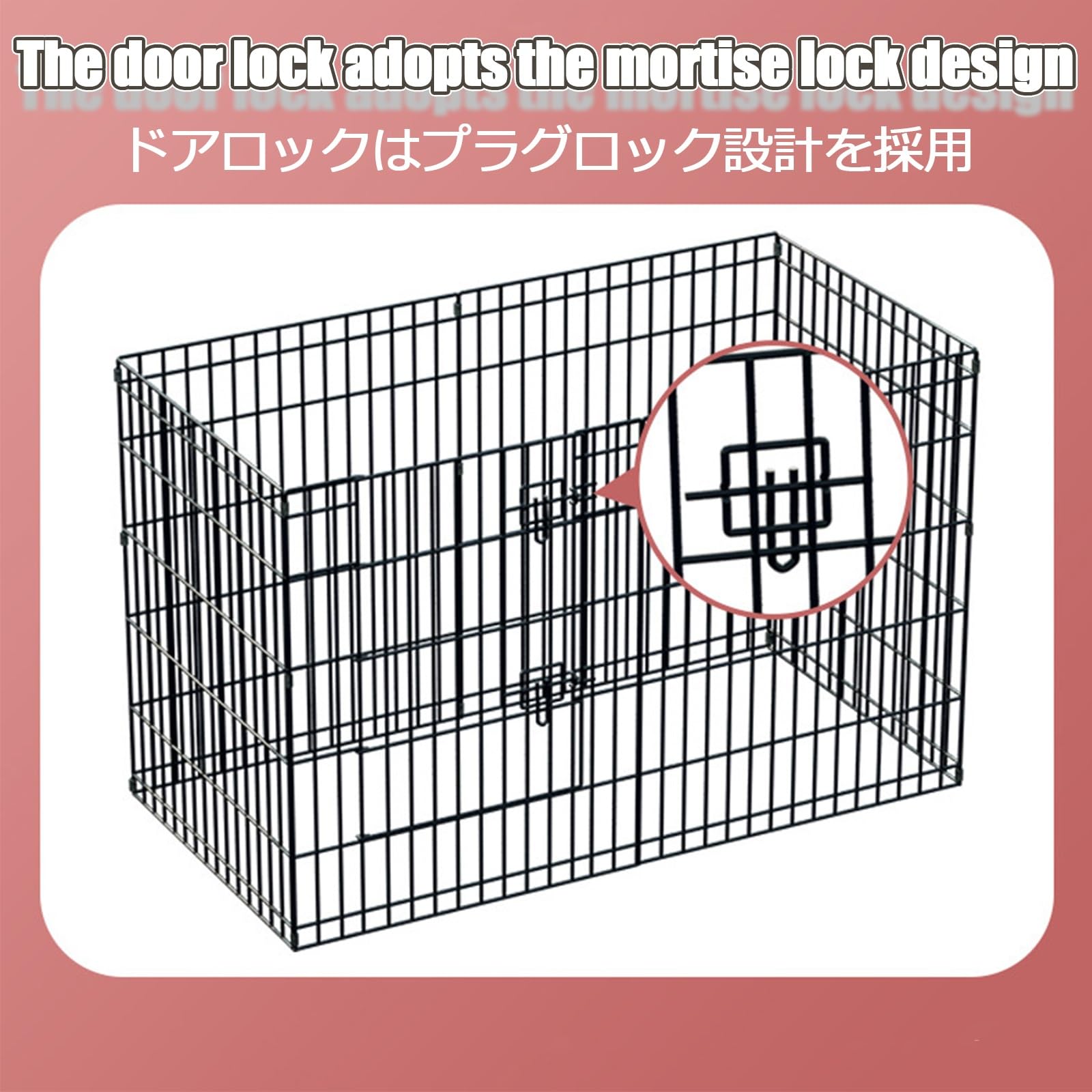 Recinto Recinzione Per Cani Recinto Per Cuccioli Recinto Per Cani Pieghevole Recinto Per Animali In Metallo Recinzione Per Cuccioli Con Porta Recinto Per Cani In Metallo(6-piece pack,60*60cm)