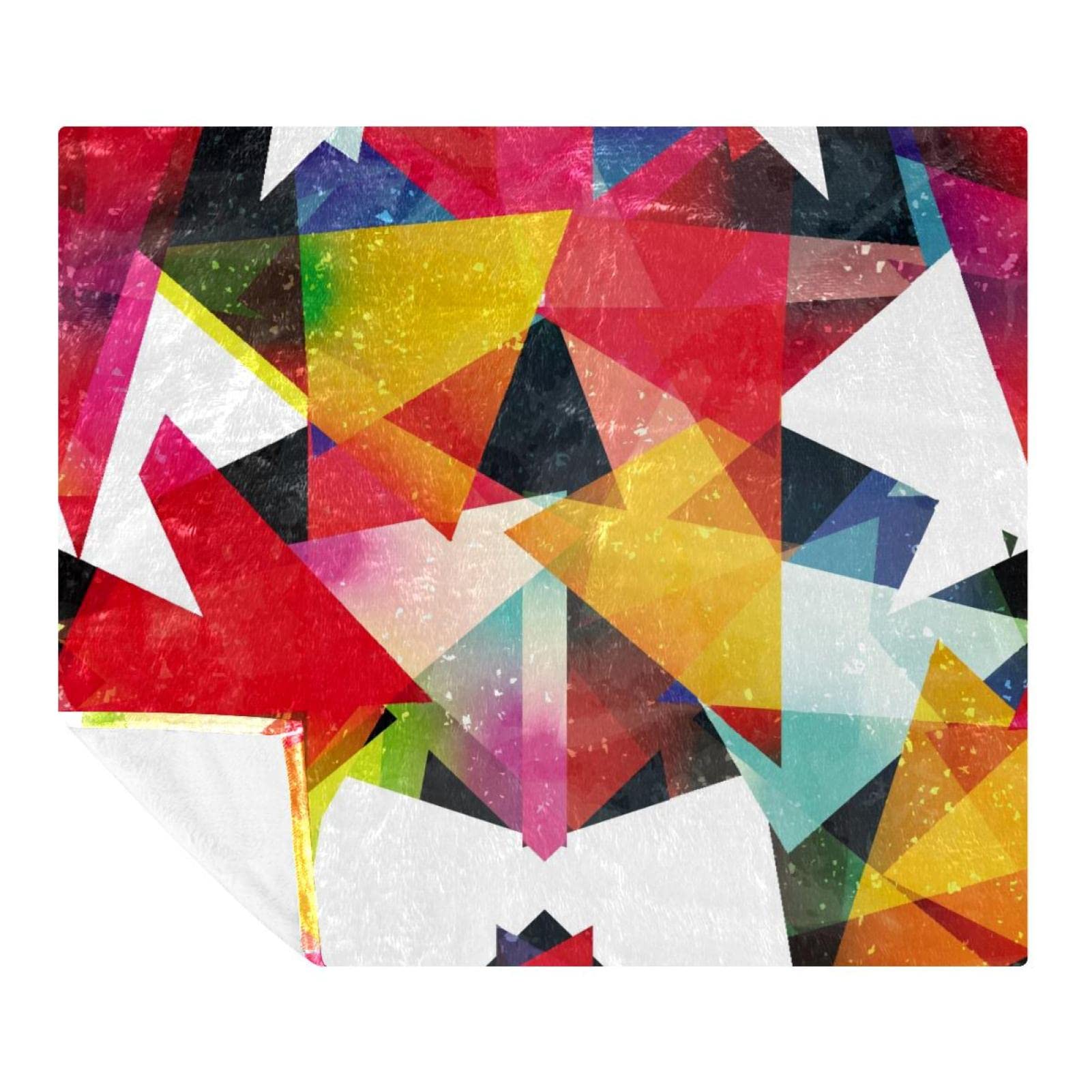 Couverture douce motif géométrique idée cadeau pour adulte enfant