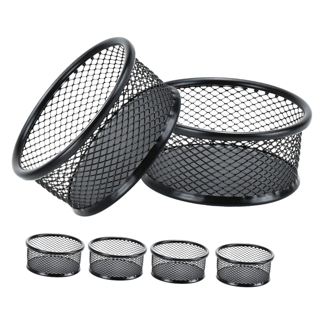 SEWACC 6 pcs Mesh Paper Clip Storage Holder Desk Organizer for Paper Clips Thumbtacks Convenient Desktop Accessory for Office Use