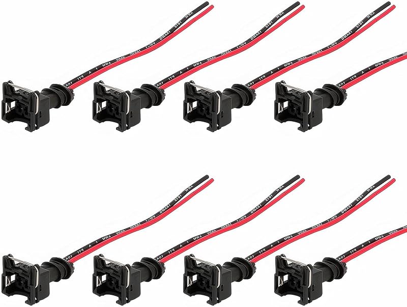 Conectores de Bico Injetor Fiknonk com Chicote Pigtail – Kit com 8 unidades