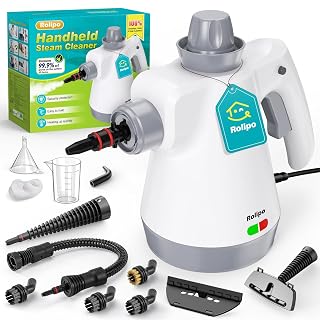 Nettoyeur Vapeur Portatif 1050W, Nettoyage Haute Température – 100% Sans Chimie Désinfection, Appareil Multifonction pour Cuisine, Salle de Bain, Voiture, Sols et Tissus - Amazon product rated Grade A