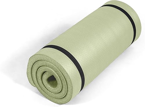 Miniatura 13 de Tone Fitness Esterilla de yoga de 1 pulgada de grosor | Alfombrilla de ejercicio antideslizante de alta densidad con correa de transporte para yoga,