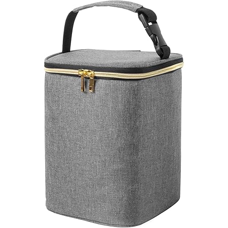 Teamoy Breastmilk Cooler Bag, Baby Bottles Bag for up to 4 Large 9 Ounce Bottles, Perfect for Nursing Mom Back to Work, (Bag ONLY), Gray