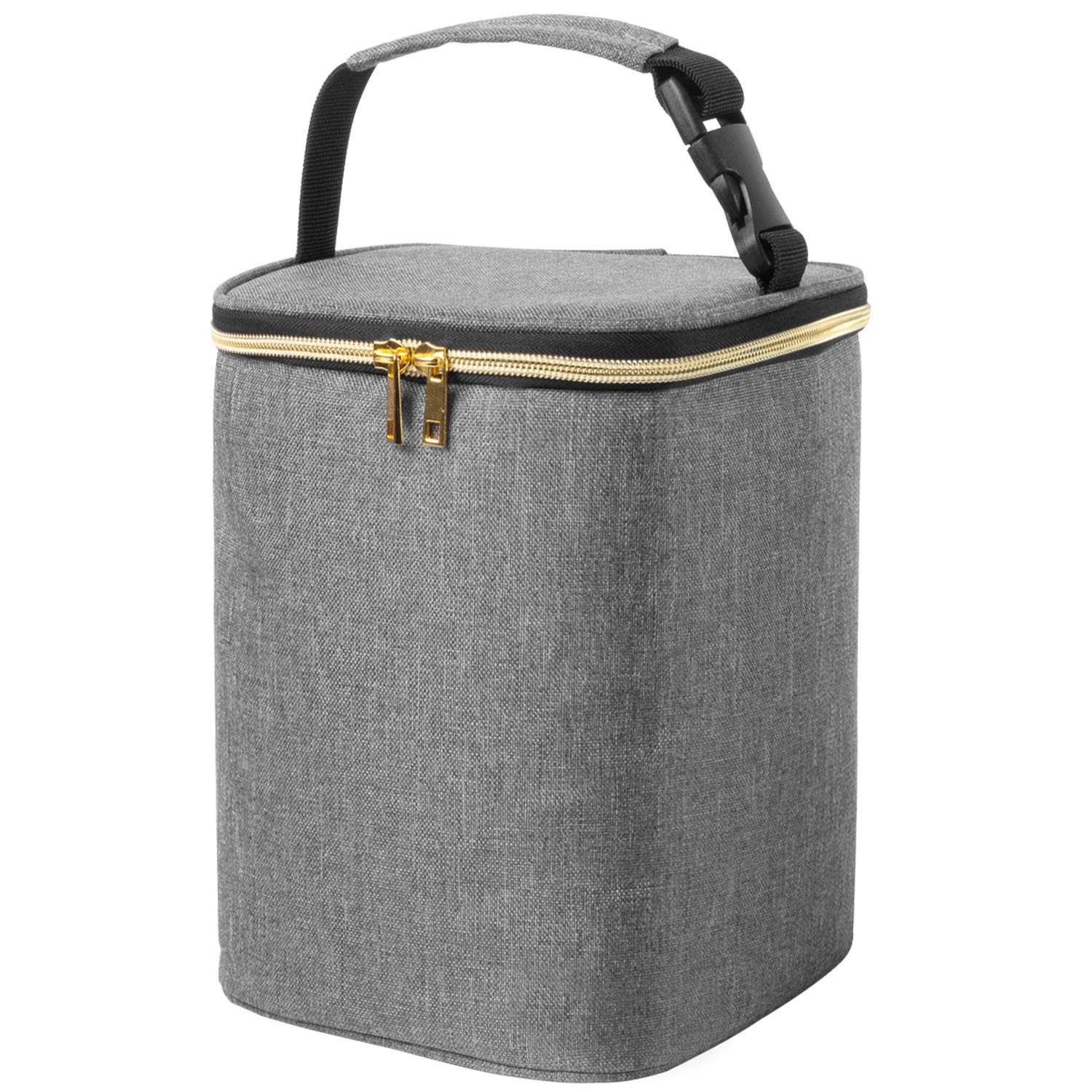 Teamoy Sac Isotherme pour Lait Maternel, Sac pour biberons pouvant contenir jusqu'à 4 Grands biberons de 9 onces, Parfait pour allaiter Maman de Retour au Travail, Gris (Sac Uniquement)