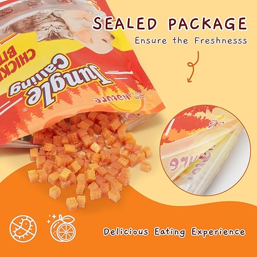 Miniatura 8 de Jungle Calling Golosinas suaves de pollo para perros y gatos bocadillos masticables naturales sin granos para recompensas de entrenamiento para
