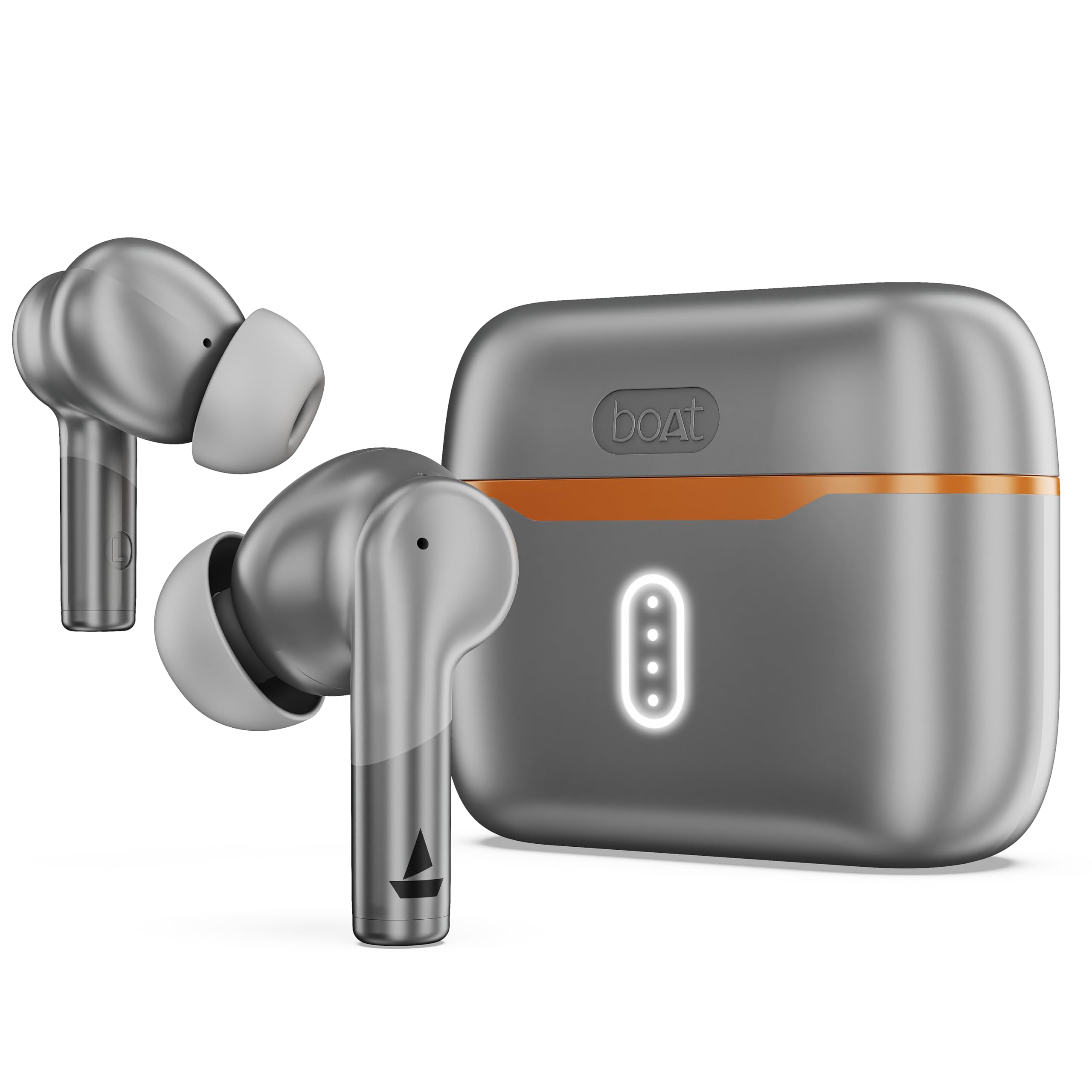 boAt Airdopes 141 Gen 2, 4 Mics ENx Tech, 48 Hrs Playback, Free Music Streaming, Fast Charge, Low Latency, IPX4, v5.4 Bluetooth Earbuds, TWS Ear Buds Wireless Earphones with mic (Grey)