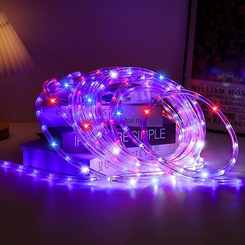 Miniatura 3 de Cuerda de luces LED impermeables de 50 pies, 360 luces LED de 110 V conectables para interiores y exteriores, para terraza, patio, piscina, camping,