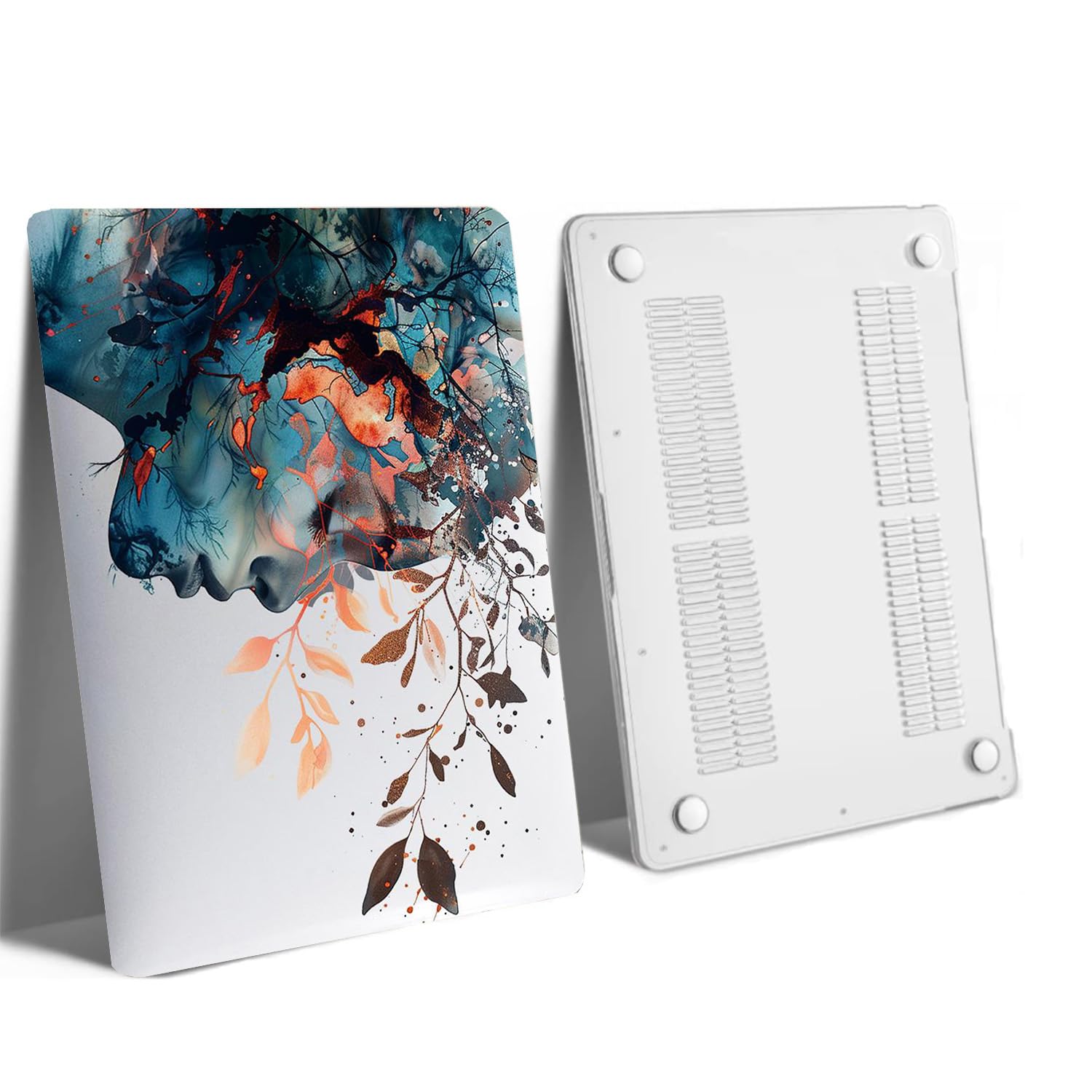 Coque Compatible avec Macbook Air 13 Pouces A2337 M1 A2179 A1932 avec Touch ID 2020 2019 2018, Housse Étui Rigide de Protection Mat en Plastique & Protection Clavier,Blanc